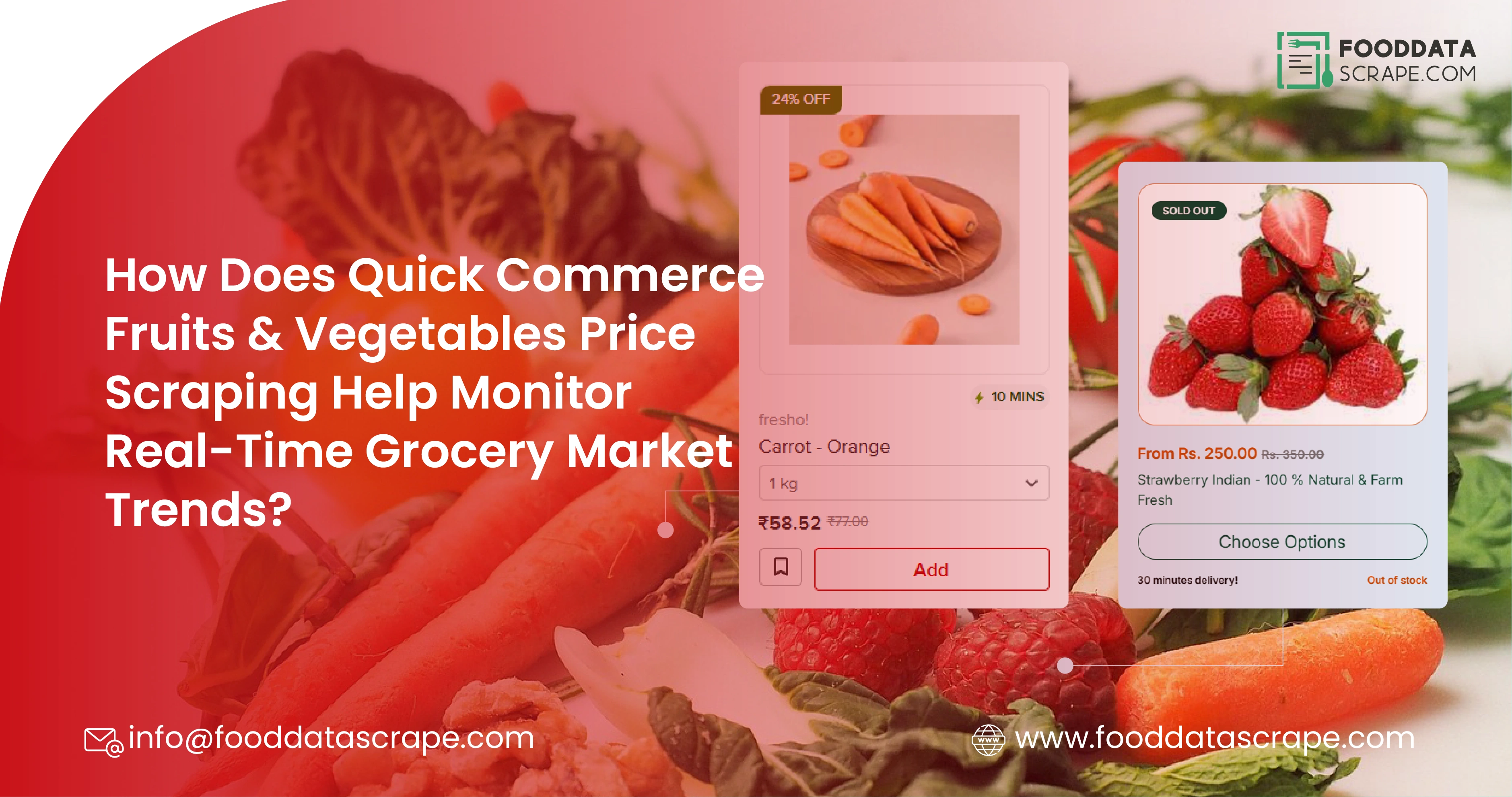 How Does Quick Commerce Fruits & Vegetables Price Scraping Help Monitor Real-Time Grocery Market Trends?